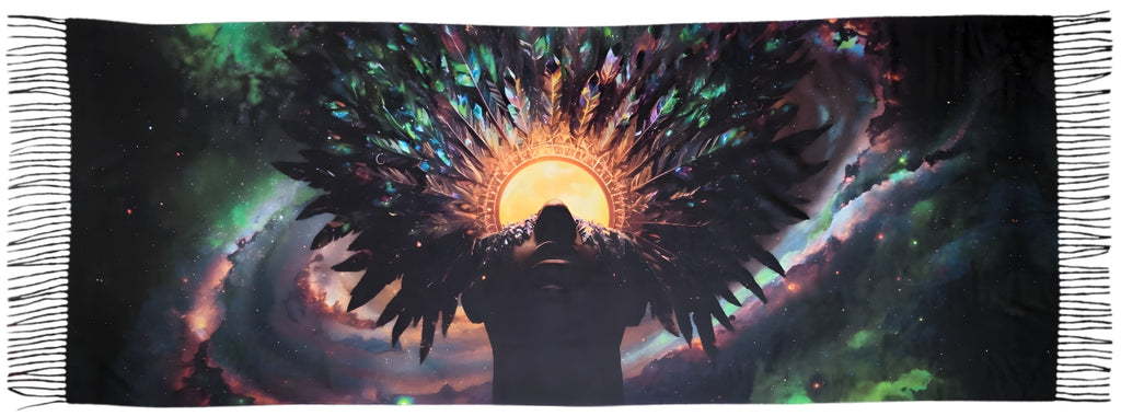 Pashmina Cosmic Breakthrough design full view spread out