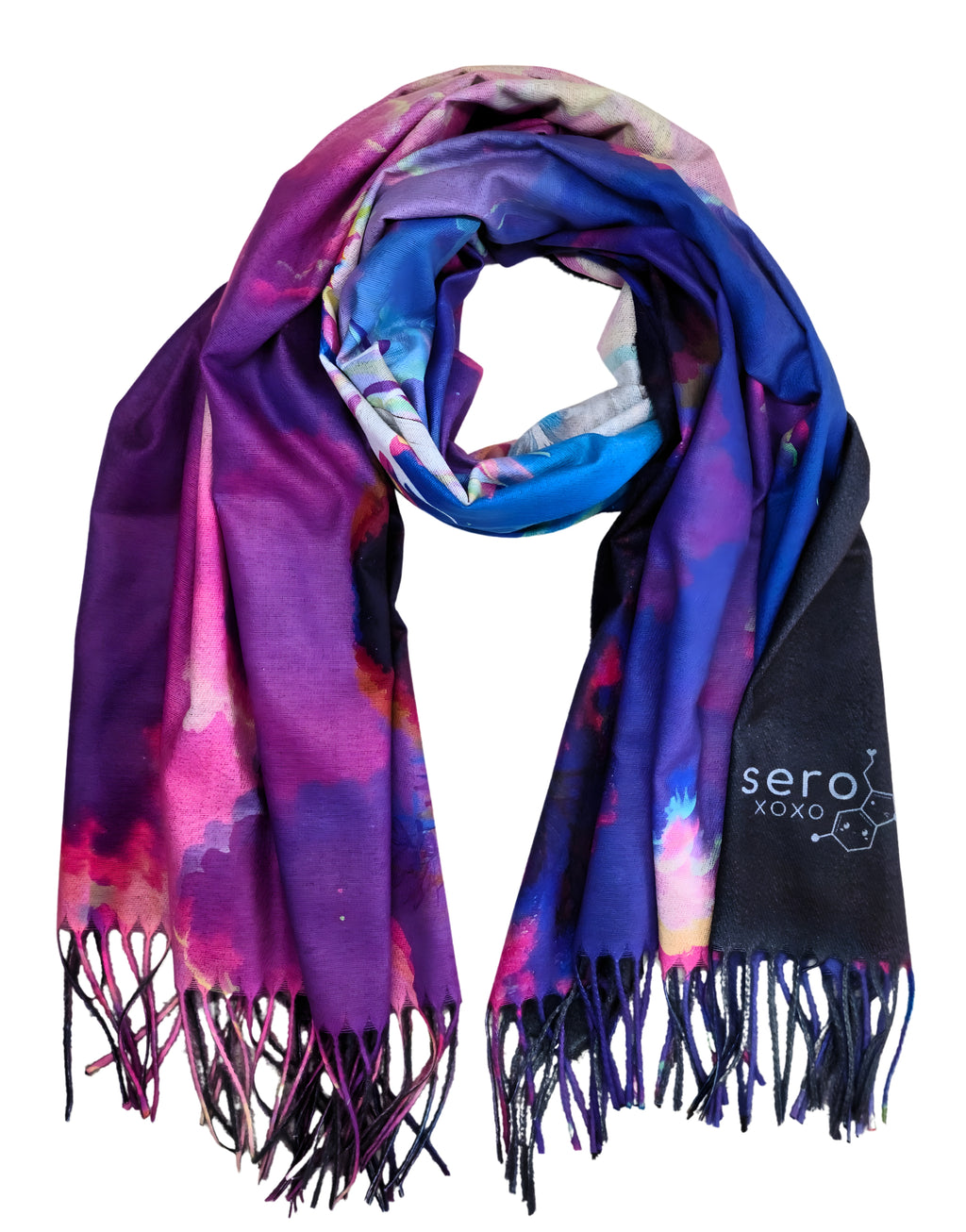 Pashmina with Majestic Stag design bundled and wrapped for display