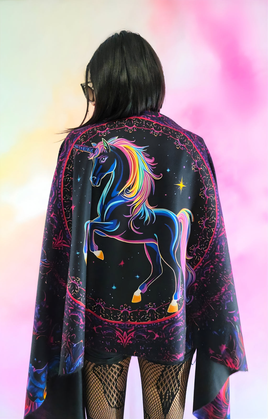 Pashmina Unicorn Reborn design back view